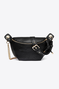 PU Leather Chain Strap Crossbody Bag - Victoria Black LabelDebby fashion collection 