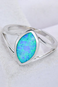 925 Sterling Silver Split Shank Opal Ring - Victoria Black LabelDebby fashion collection 