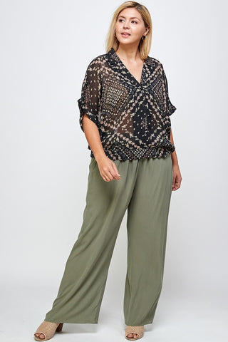 Solid Full Length Wide Leg Palazzo Pants - DebbyfashioncollectionDebby fashion collection 