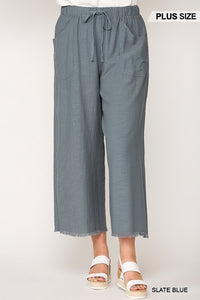Frayed Wide Leg Pants With Pockets - DebbyfashioncollectionDebby fashion collection 