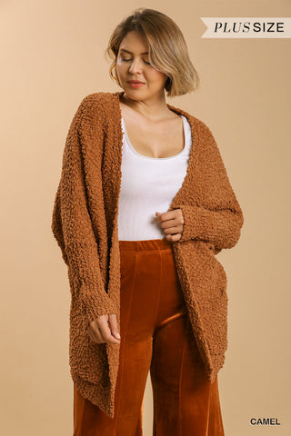 Open Front Oversized Cardigan Sweater With Pockets - DebbyfashioncollectionDebby fashion collection 