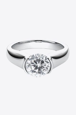 Looking Good 2 Carat Moissanite Platinum-Plated Ring - Victoria Black LabelDebby fashion collection 