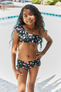 Marina West Swim Clear Waters Two-Piece Swim Set in Black Roses - Victoria Black LabelDebby fashion collection 