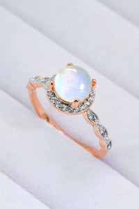 Round Moonstone Ring - Victoria Black LabelDebby fashion collection 